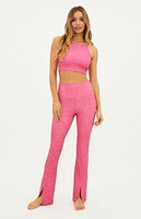 Beach Riot Active Pink Alani Ribbed Leggings