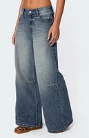 Edikted Skater Girl Washed Low Rise Jeans