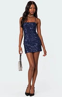 Edikted Kiara Strappy Sequin Mini Dress