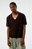 PacSun Cropped Knit Camp Shirt