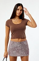 LA Hearts Leopard Skort