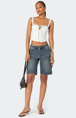 Edikted Carpenter Denim Bermuda Shorts