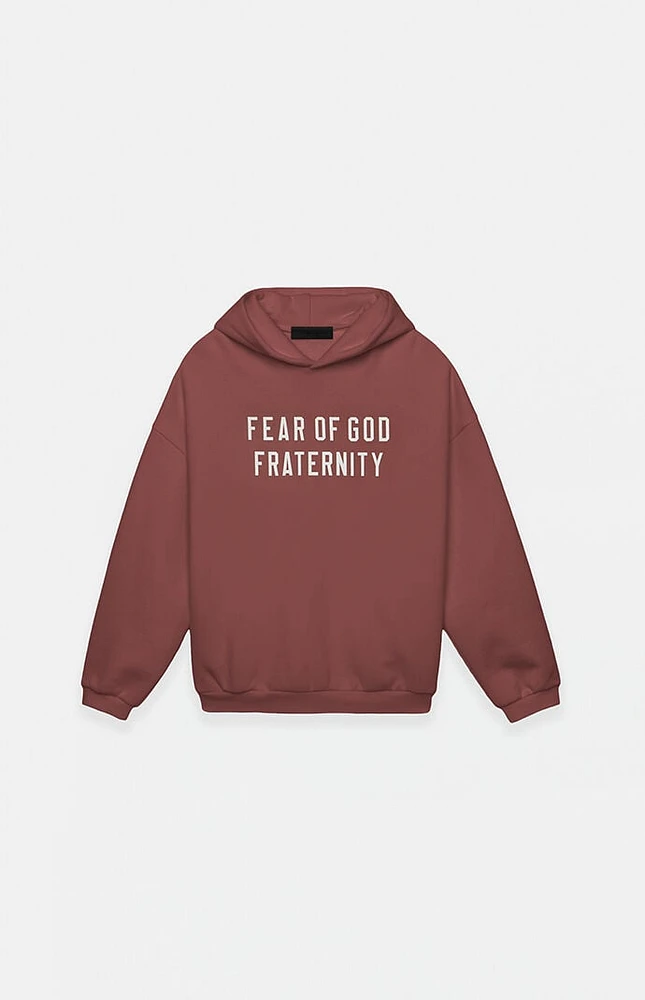 Fear of God Essentials Kids Crimson Heavy Fleece Hoodie