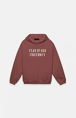 Fear of God Essentials Kids Crimson Heavy Fleece Hoodie