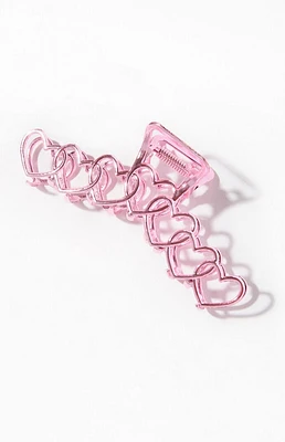 LA Hearts Hearts Metal Hair Claw Clip