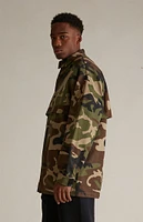 Fear of God Essentials Woodland Camo Military Nylon Overshirt Jacket