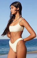 Pacsun Yellow Nancy Velvet Tank Bikini Top