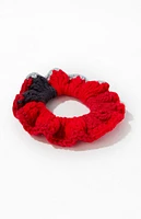 PacSun Red Knit Hair Scrunchie