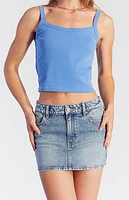 Pacsun Bella Medium Indigo Denim Mini Skirt