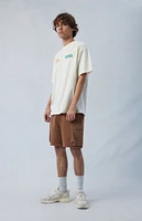 PacSun Fleece Brown Cargo Sweat Shorts