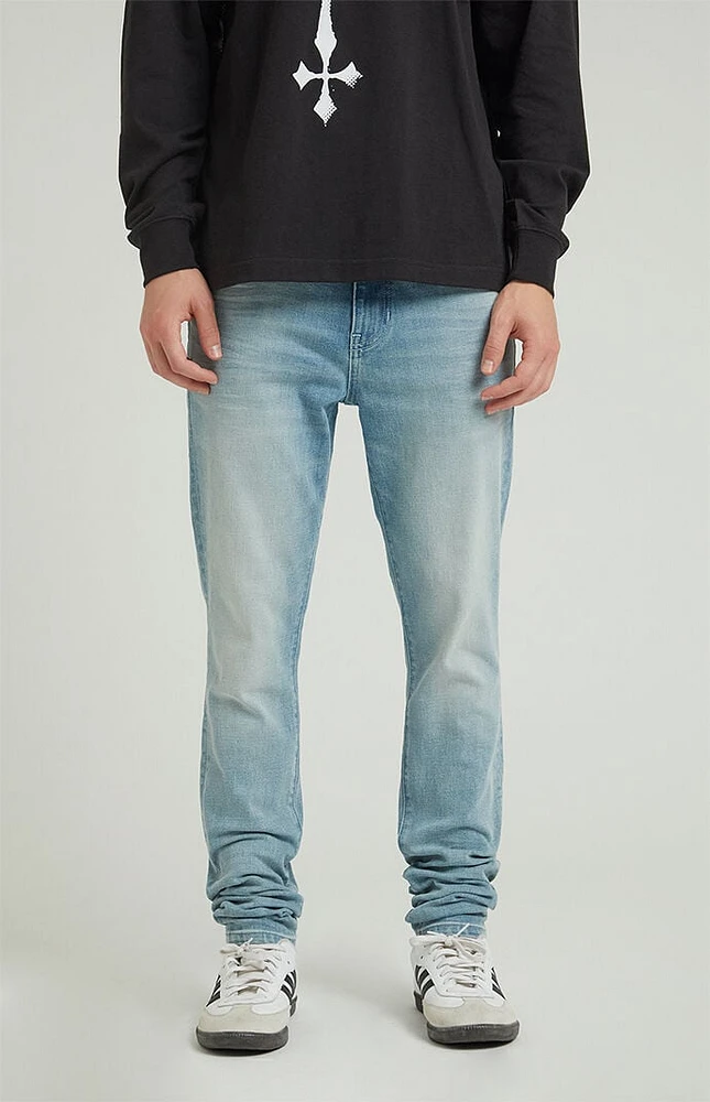 PacSun Stacked Skinny Light Indigo Jeans