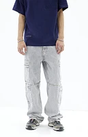 PacSun Gray Baggy Cargo Jeans