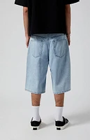 PacSun Light Indigo Extreme Baggy Denim Shorts