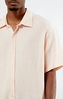 PacSun Cropped Boxy Gauze Camp Shirt