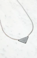 Silver Triangle Pendant Necklace