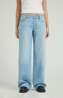 PacSun Casey Low Rise Baggy Jeans Pale Light Indigo