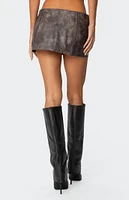 Edikted Camille Faux Leather Mini Skort