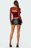 Edikted Double Belt Faux Leather Micro Skort