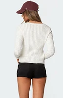 Edikted Odelia Cable Knit Cardigan