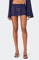 Edikted Celena Crochet Mini Skirt