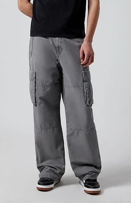Pacsun Gray Extreme Baggy Cargo Jeans