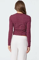 Edikted Brianna Striped Long Sleeve T-Shirt