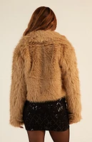 Daisy Street Faux Fur Cropped Jacket