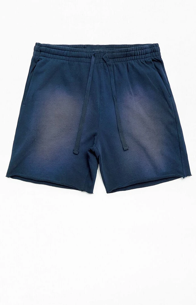 PacSun Navy Acid Wash Sweat Shorts