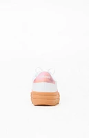adidas Kids White & Pink VL Court Bold Shoes
