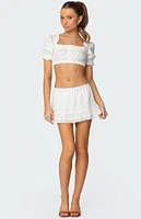 Edikted Lenora Puffed Sleeve Crop Top