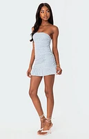 Edikted Gaia Gathered Mini Dress
