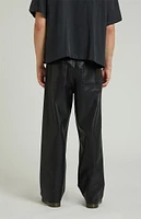 PacSun Black Vegan Leather Baggy Pants