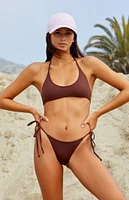 PacSun Brown Parker Halter Bikini Top