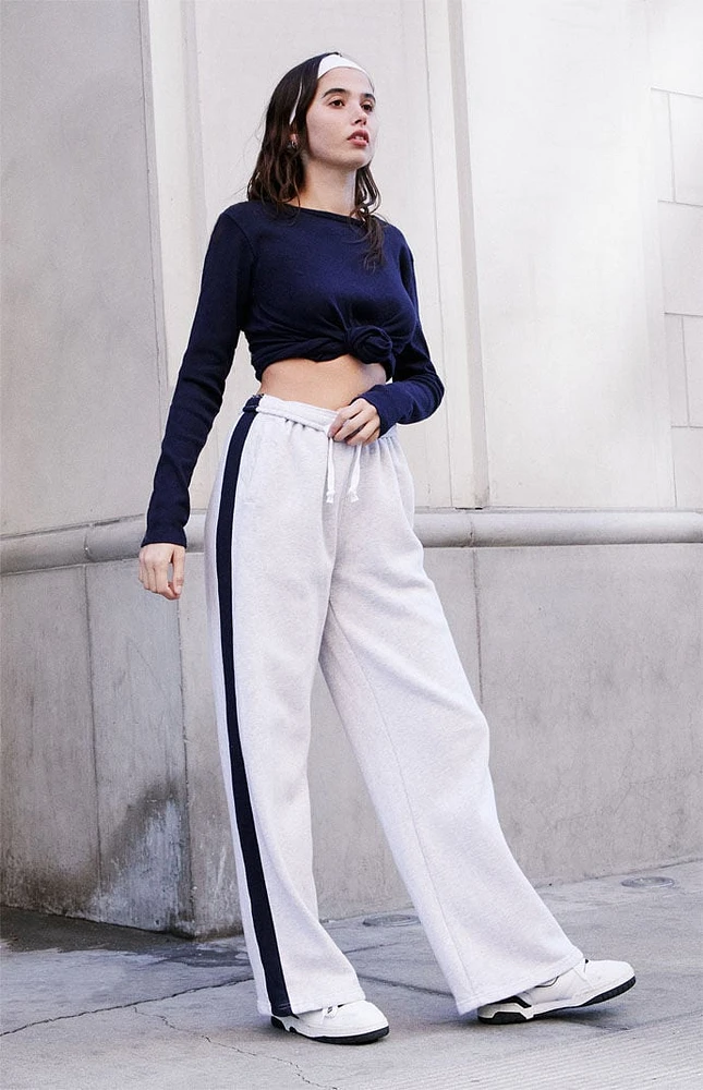 John Galt Heather Grey Side Stripe Anastasia Sweatpants