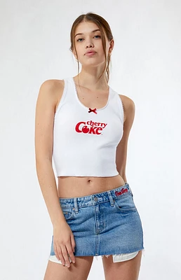 Coca Cola By PacSun Cherry Coke Low Rise Micro Denim Mini Skirt