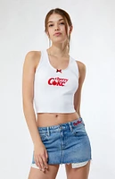 Coca Cola By PacSun Cherry Coke Low Rise Micro Denim Mini Skirt