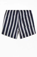 PacSun Boardwalk Striped Seersucker 4.5'' Swim Trunks