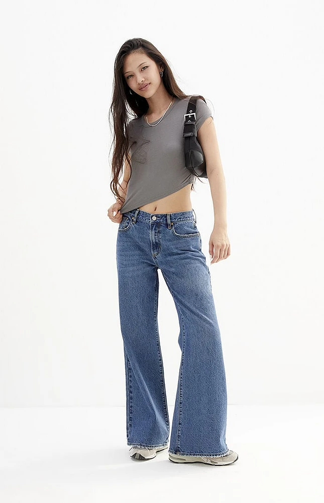 PacSun Lena Dark Indigo Low Rise Super Baggy Jeans