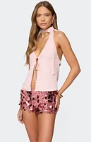 Edikted Rivere Split Front Halter Top