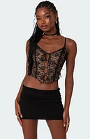 Edikted Adira Lace Keyhole Corset