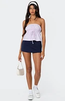 Edikted Augusta Pinstripe Strapless Top