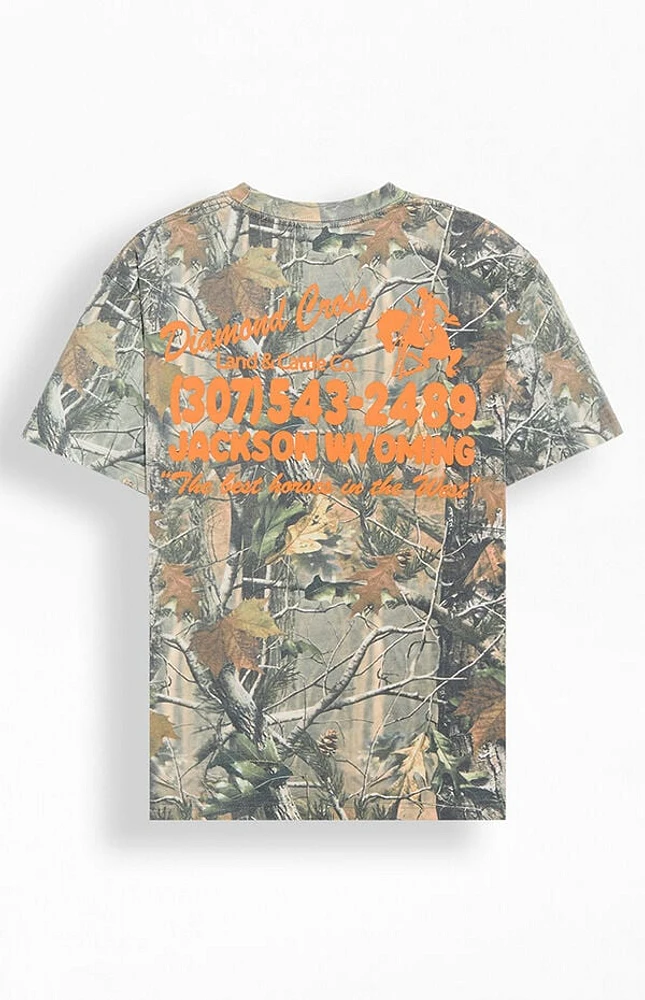 Diamond Cross Ranch Camo Retro Address T-Shirt