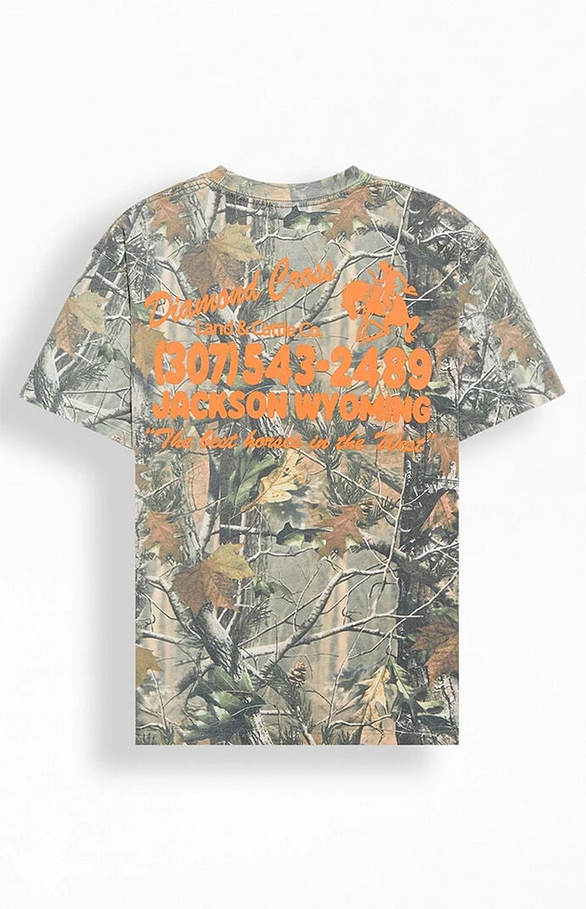 Diamond Cross Ranch Camo Retro Address T-Shirt