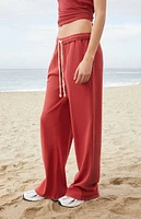 John Galt Red Anastasia Tie Baggy Sweatpants