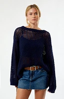 LA Hearts Lennon Open Stitch Sweater