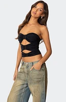 Edikted Ariella Cut Out Strapless Top