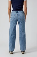 Pacsun Jordyn Low Rise Straight Leg Jeans Medium Indigo