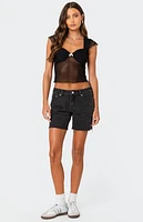 Edikted Devi Sheer Mesh Top