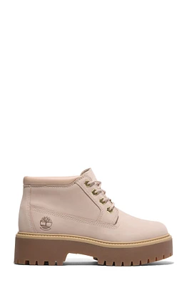 Timberland Women's Light Beige Stone Street Mid Lace-Up Boots