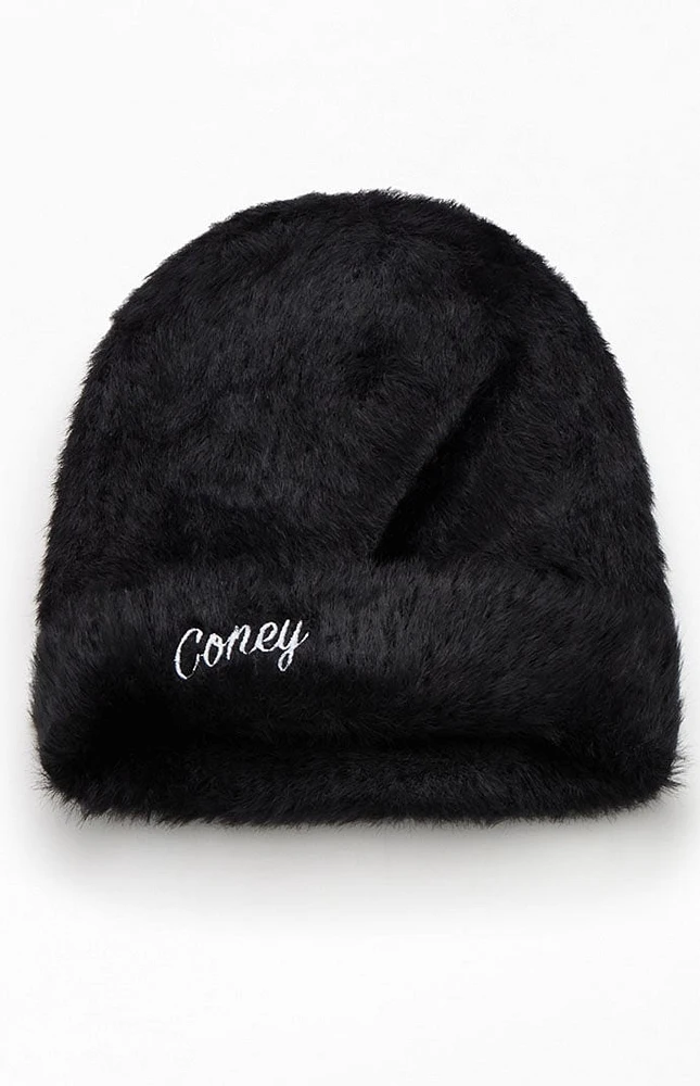 Coney Island Picnic Black Fuzzy Beanie